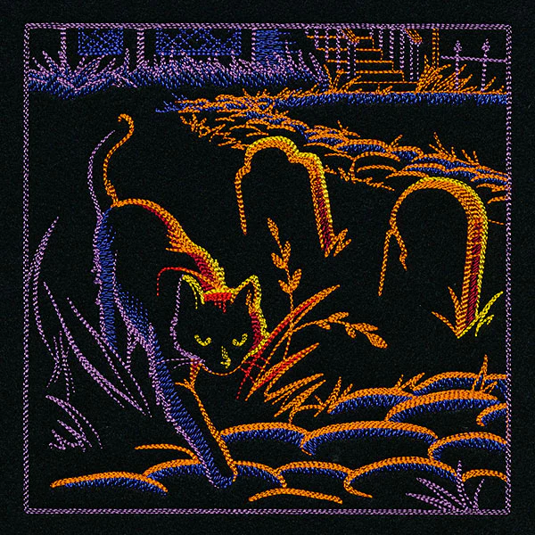 Haunted Halloween Scene Square 3 - Image 4