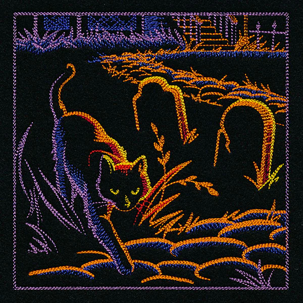Haunted Halloween Scene Square 3 - Image 7