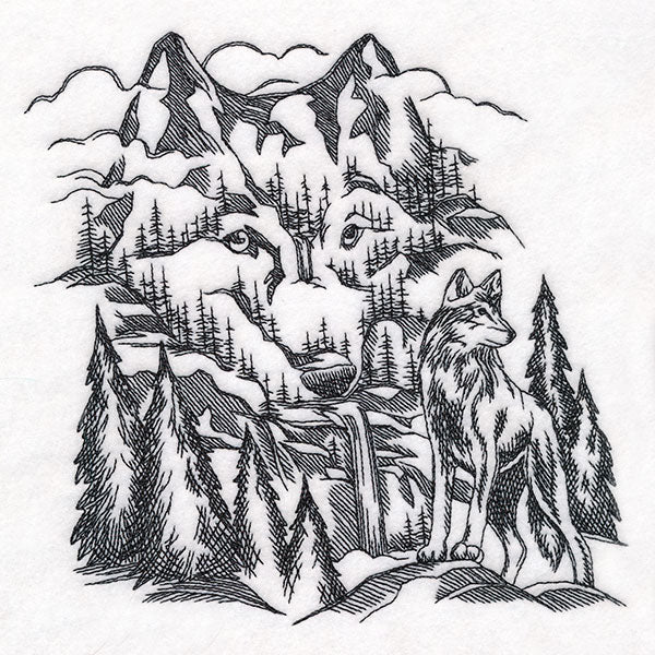 Hidden Wolf Mountain Scene - Image 3