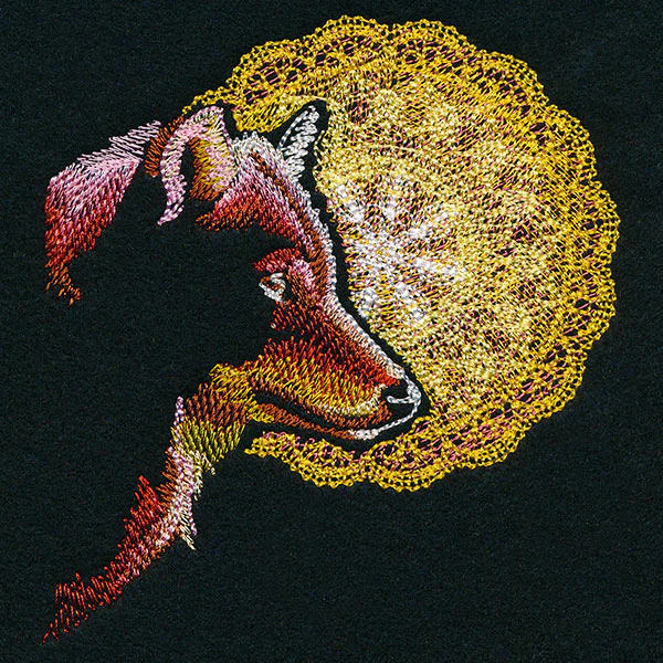 Illuminated Mandala Moon Wolf - Image 5