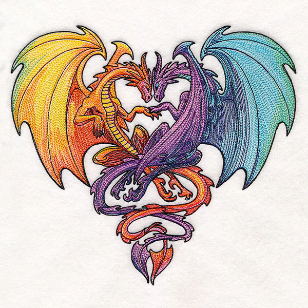 Intertwined Rainbow Dragons - Image 10
