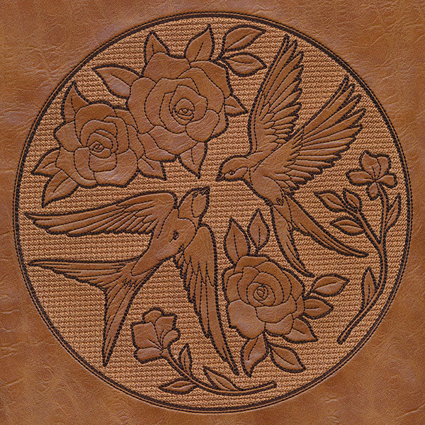 Intricate Swallows and Blooms (Embossed) - Image 10