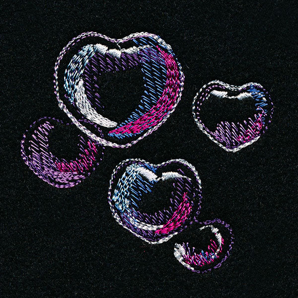 Iridescent Bubble Hearts Accent - Image 4