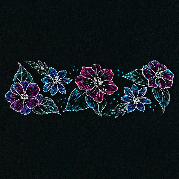 Iridescent Flower Border