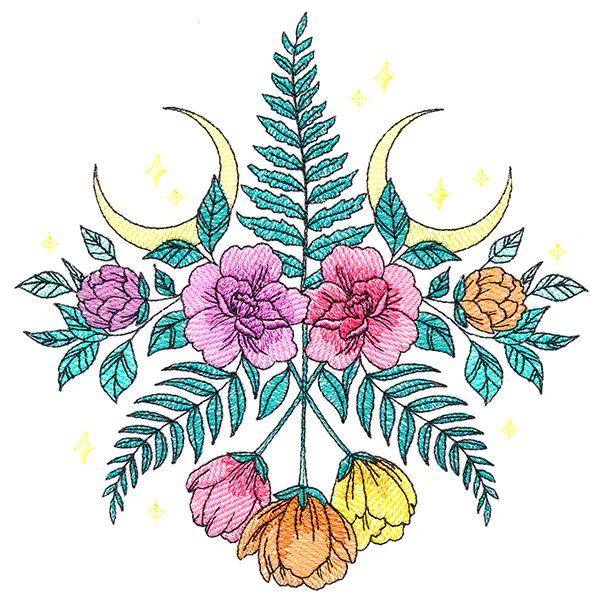 Lunar Flowers and Fronds Crest - Image 4