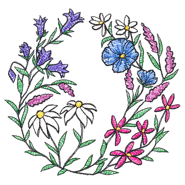 Lush Wildflower Wreath - Image 3