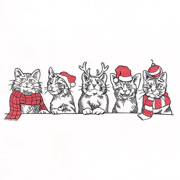 Meowy Christmas Cats Border - Image 5