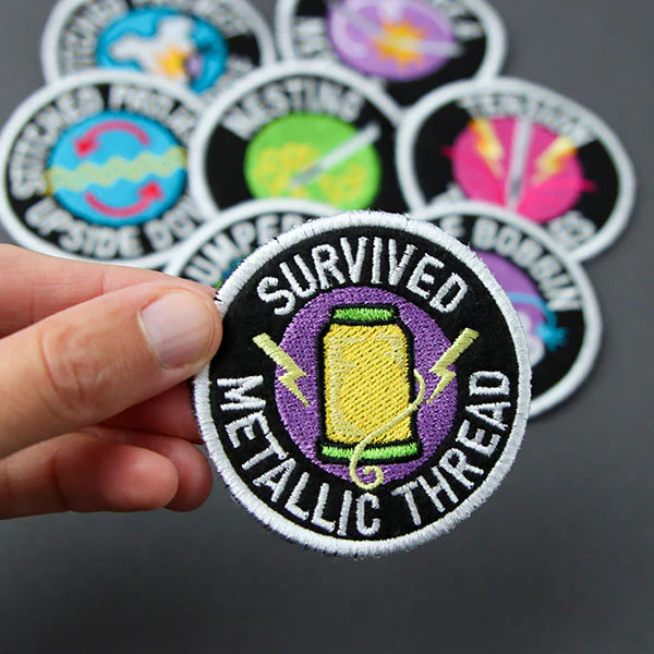 Mishap Merit Badge - Survived Metallic Thread (In-the-Hoop) - Image 2