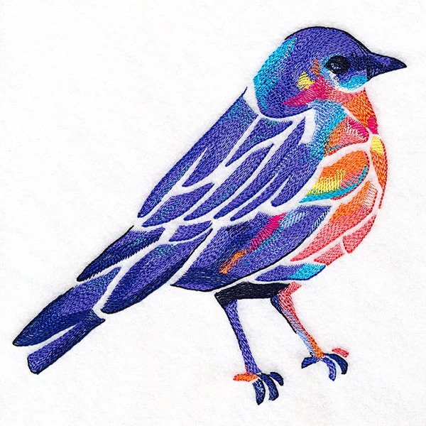 Modern Stained Glass Bluebird - Image 3
