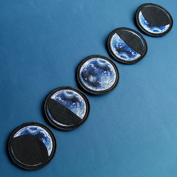 Moon Phases Coasters - Crescent (In-The-Hoop) - Image 6