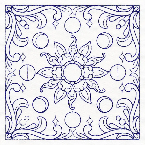 Moon Phases Quilting Square - Image 2