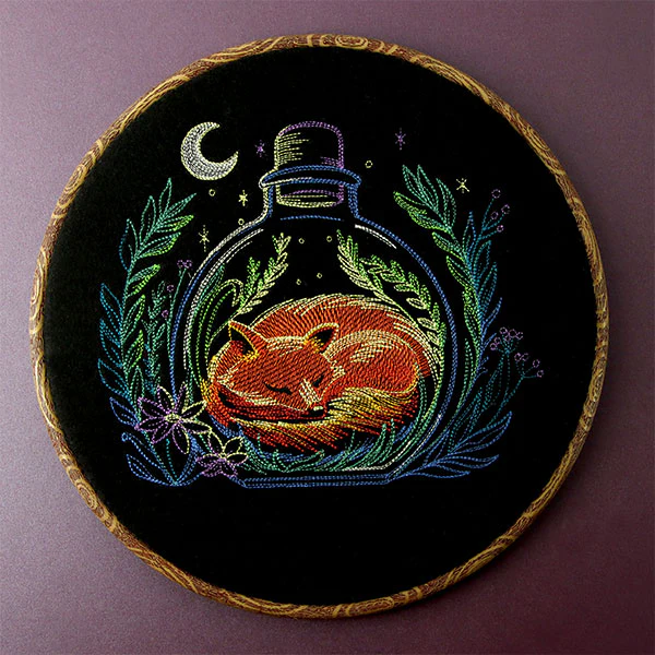 Moonlit Forest Fox in a Bottle - Image 2