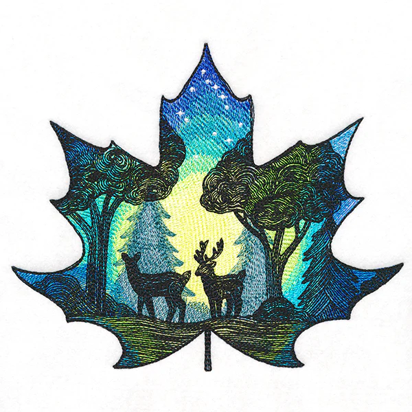 Night Forest Silhouette Scene - Image 5