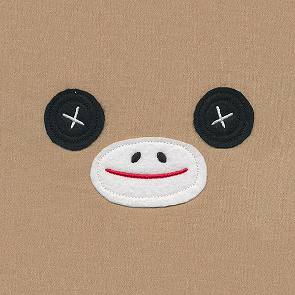 Noggin Nanimals - Sock Monkey Face (Applique) - Image 7