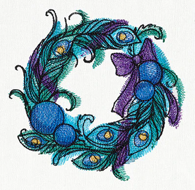 Painted Peacock Wreath - Image 2