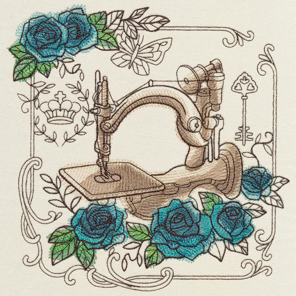 Parisian Sewing Machine and Roses - Image 6