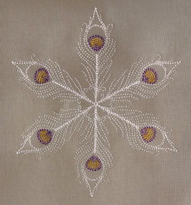 Peacock Feather Snowflake - Image 2