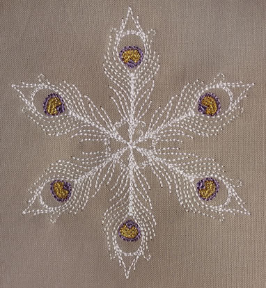 Peacock Feather Snowflake - Image 3
