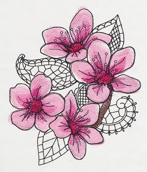 Petals and Lace - Cherry Blossom - Image 2