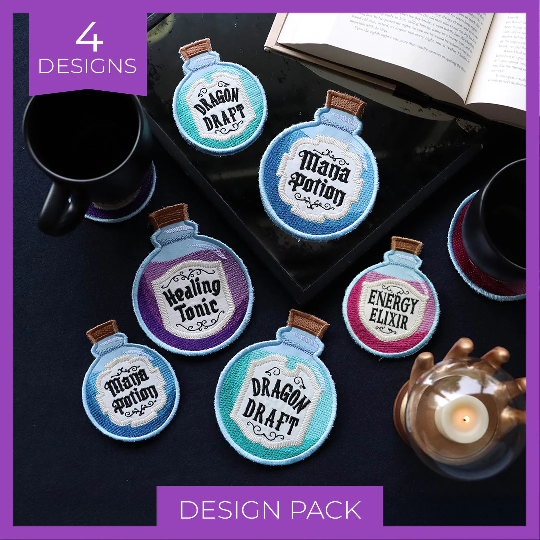 Potion Coaster Design Pack (In-the-Hoop) - Image 6