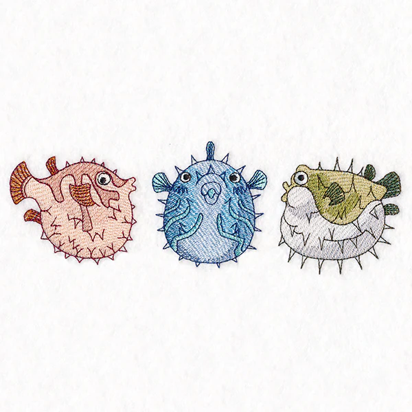 Puckered Up Puffer Fish Trio - Image 2
