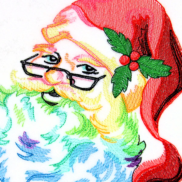 Rainbow Christmas Santa - Image 2