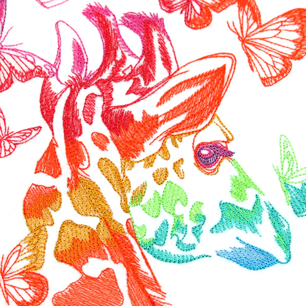 Rainbow Giraffe with Butterflies - Image 6