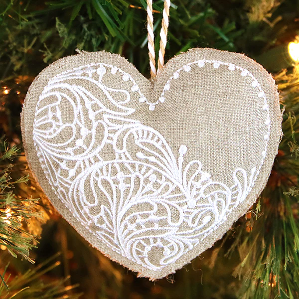 Rustic Heart Ornament (In-the-Hoop) - Image 4