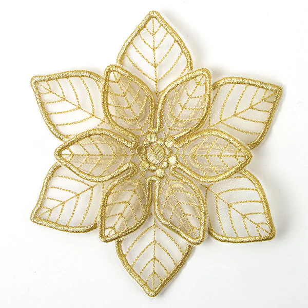 Shimmering Poinsettia (Freestanding Organza) - Image 4