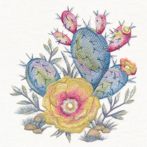 Silvered Sunrise Cactus Blossom