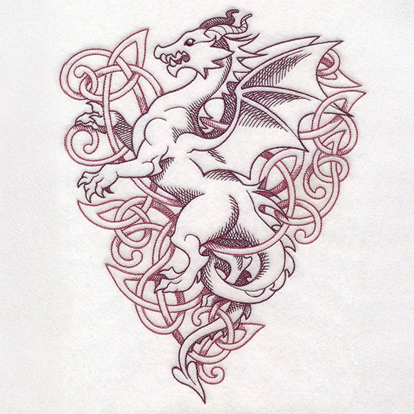 Simple Heraldic Knotwork Dragon - Image 10