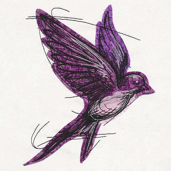 Sketched Swallow (Applique) - Image 2