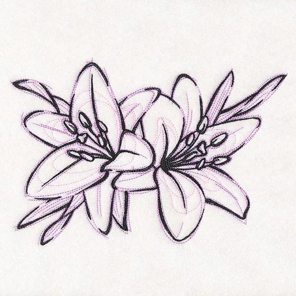 Sketchwork Tiger Lilies - Image 3