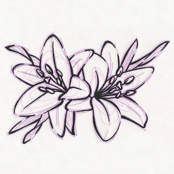 Sketchwork Tiger Lilies - Image 6
