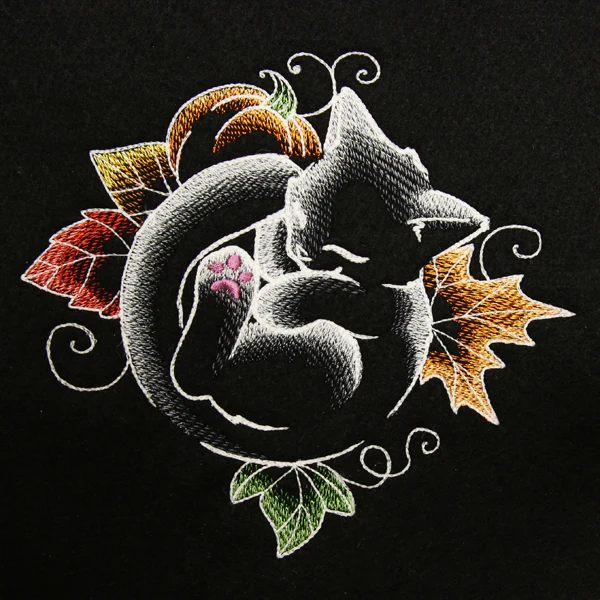 Snoozy Autumn Glow Cat - Image 5