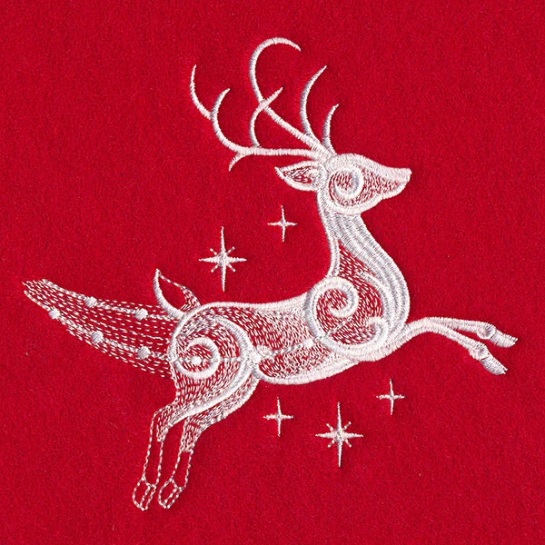Snow Baroque Santa's Flight - Reindeer 1 - Image 7