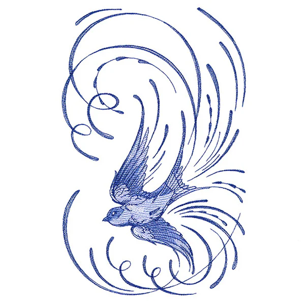 Soaring Calligraphic Swallow - Image 3