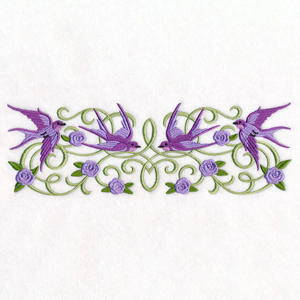 Sparrows in Flight Ironwork Border - Image 2