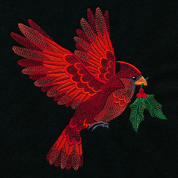 Sprigs of Holly Christmas Cardinal - Image 4