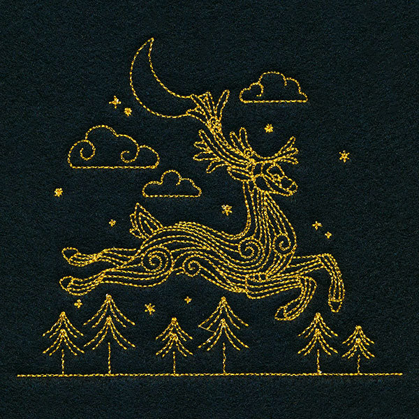 Swirling Reindeer in Flight - Image 3