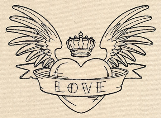 Thread Tattoos - Winged Heart - Image 2