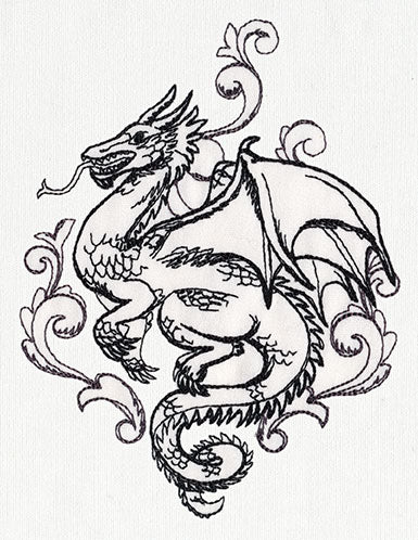 Toile Noir - Dragon - Image 2