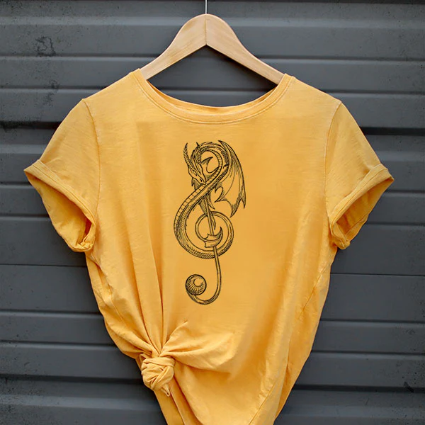 Treble Clef Dragon Etching - Image 8