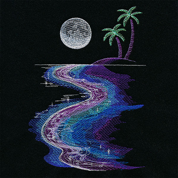 Under the Full Moon Tropical Beach Scene - Image 2
