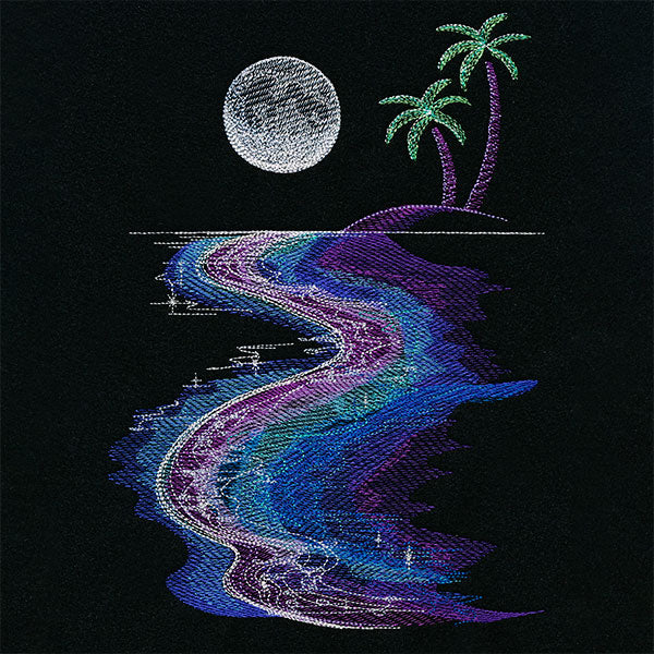Under the Full Moon Tropical Beach Scene - Image 4
