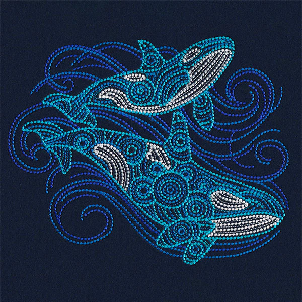 Under the Ocean Blue Mosaic Orcas - Image 7
