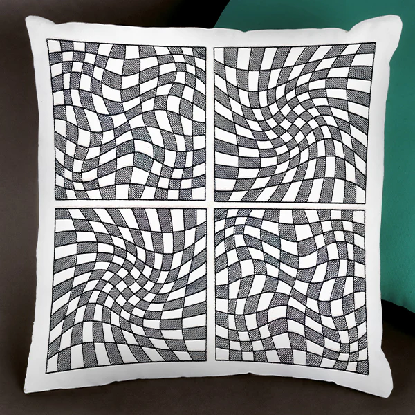Warped Checker Board Optical Illusion Square 1 - Image 6