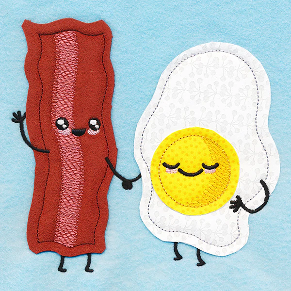 We Go Together Like Eggs & Bacon (Applique) - Image 2