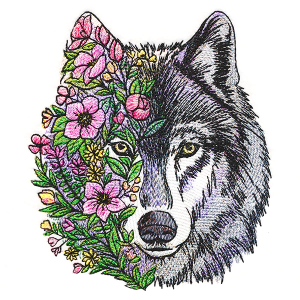 Wolf in Flowers - Image 3