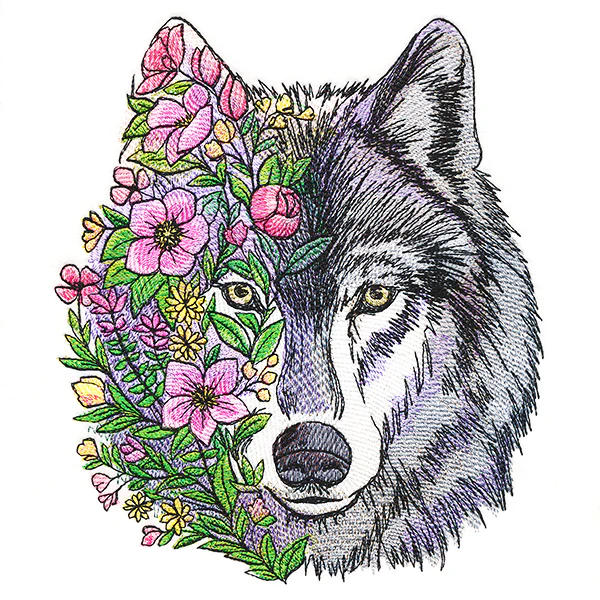 Wolf in Flowers - Image 4